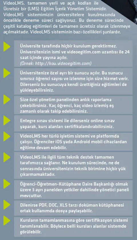 VideoLMS Deneme Erişimine Açılmıştır. VideoLMS Deneme Erişimine Açılmıştır.