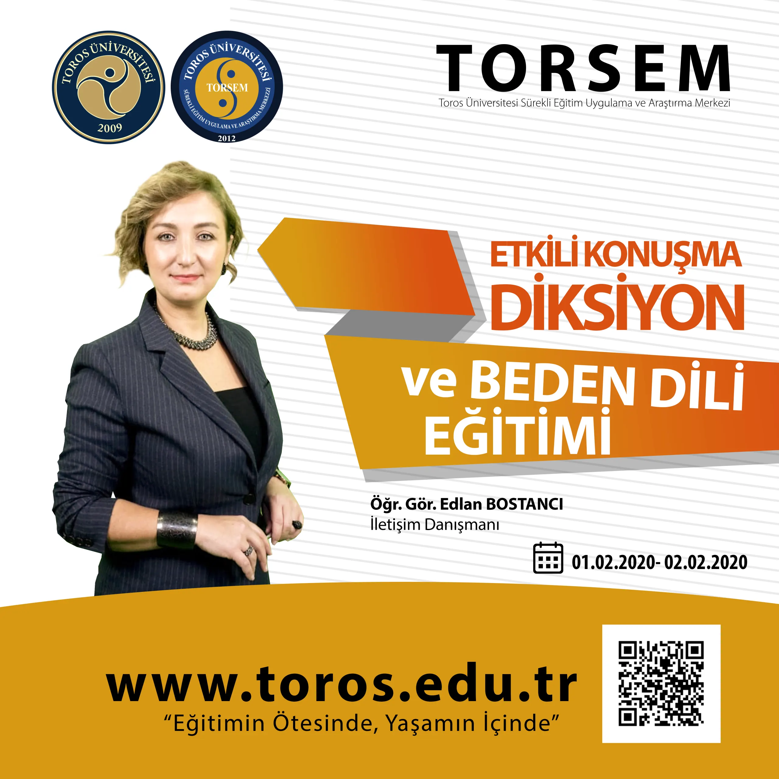TORSEM Etkili Konuşma, Diksiyon ve Beden Dili Eğitimi Başvuruları Başladı... TORSEM Etkili Konuşma, Diksiyon ve Beden Dili Eğitimi Başvuruları Başladı...