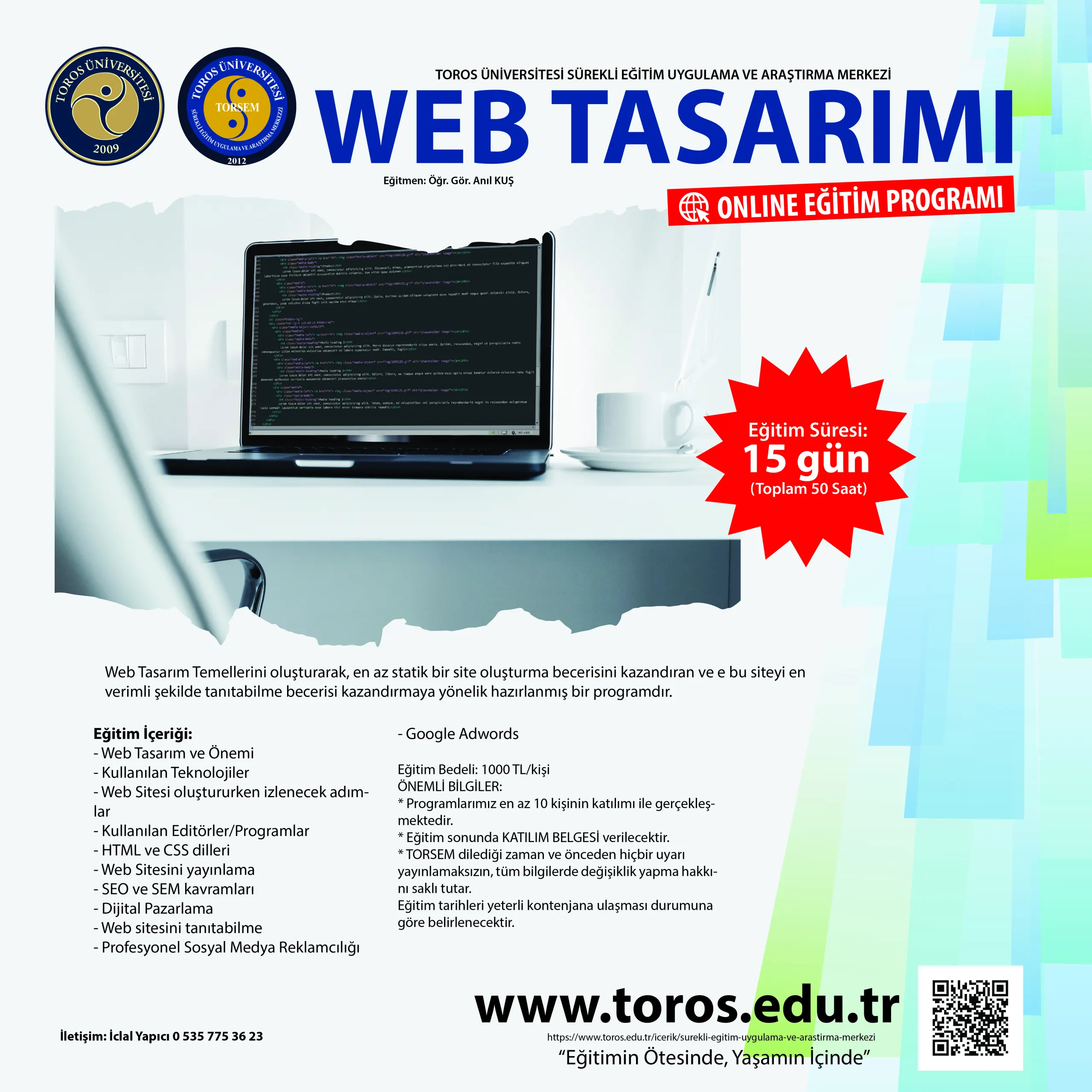 TORSEM Web Tasarımı Eğitimi Başvuruları Başladı....