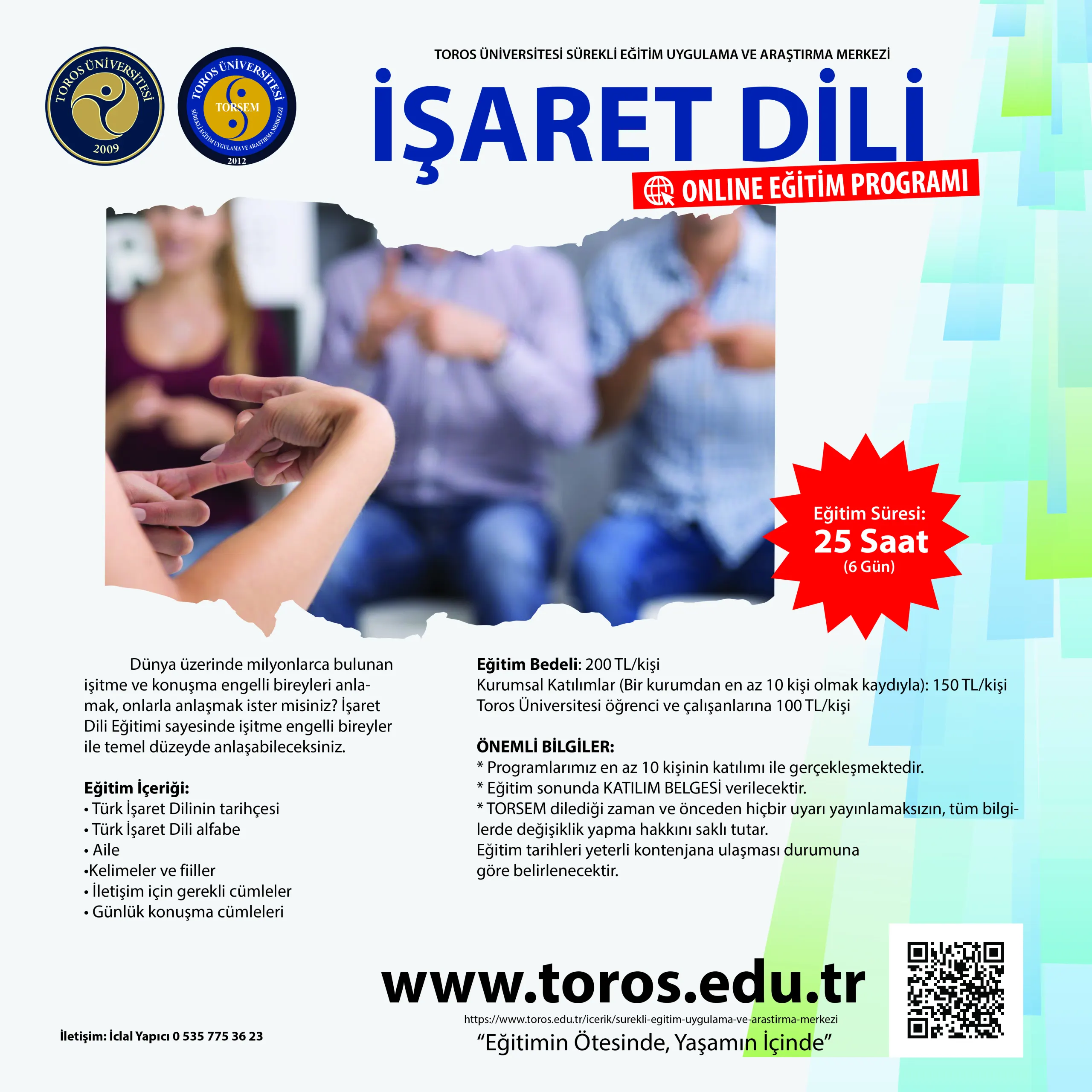 TORSEM İşaret Dili Başvuruları Başladı...