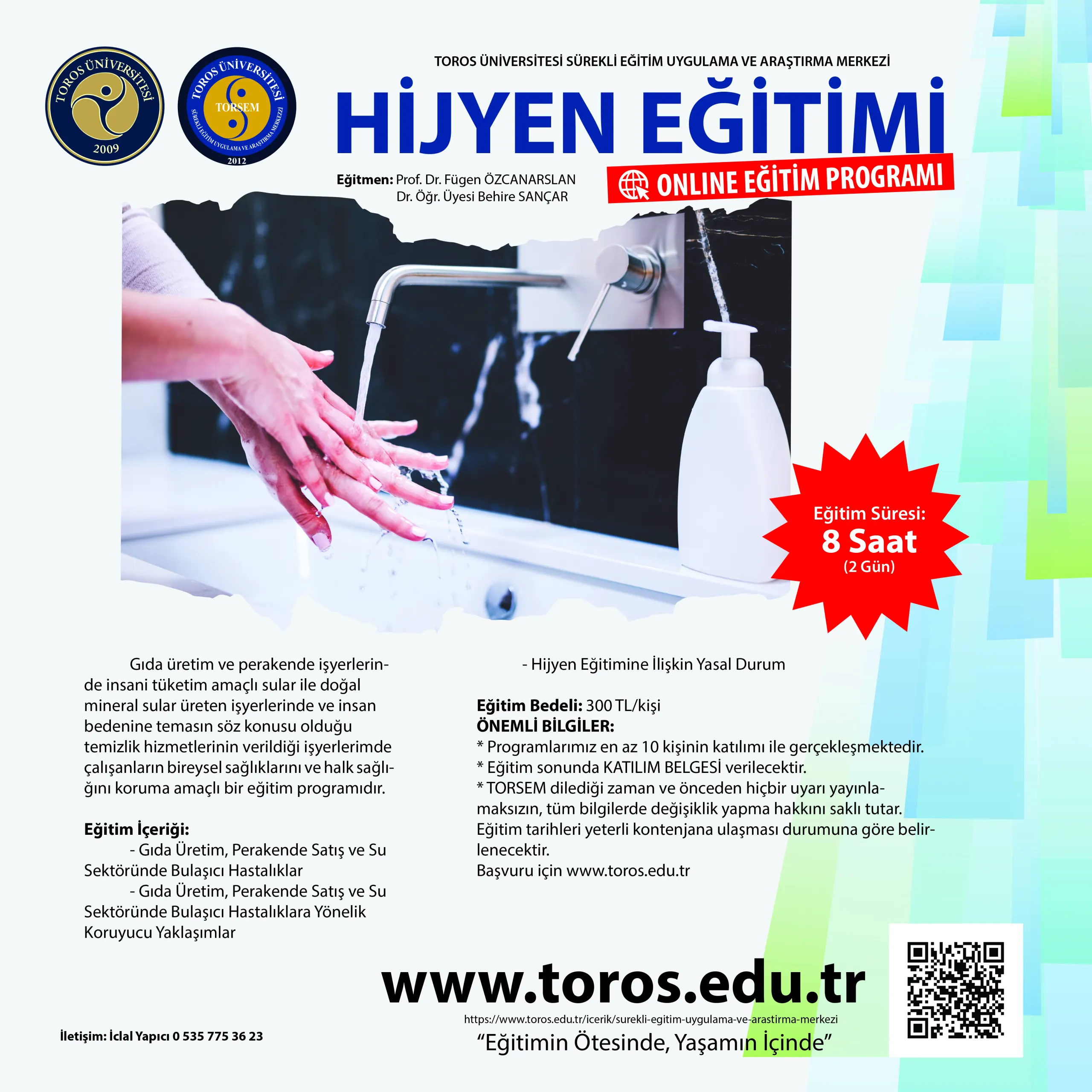 TORSEM Hijyen Eğitimi Başvuruları Başladı...