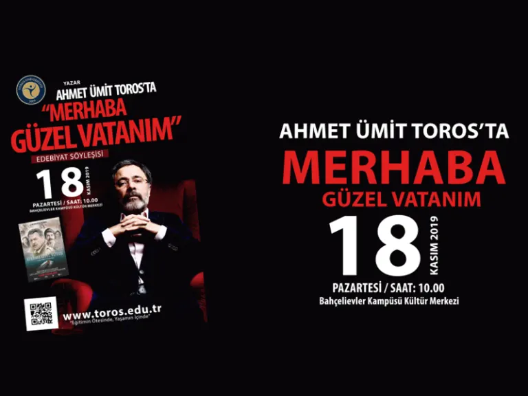Ahmet Ümit Toros Üniversitesi’ne Geliyor