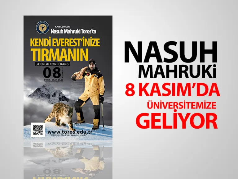 Nasuh Mahruki Toros Üniversitesi'ne geliyor