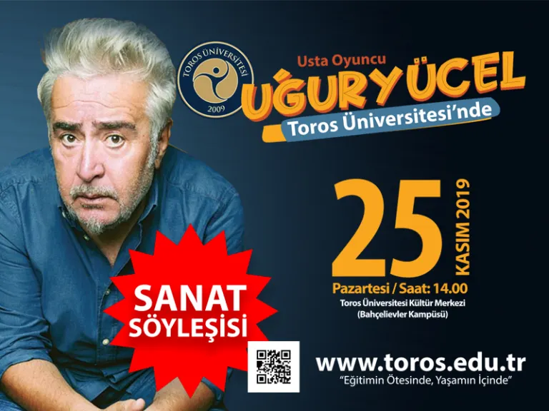 Uğur Yücel 25 Kasım'da  Toros Üniversitesi'ne Geliyor