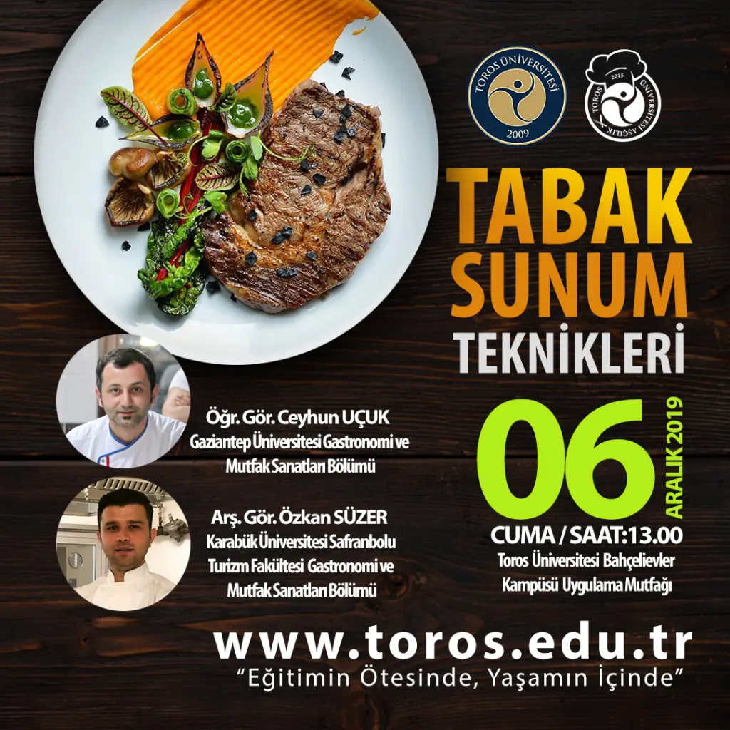Toros Üniversitesi'nde Tabak Sunum Teknikleri