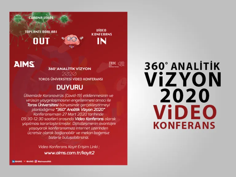 Aıms 360° Analitik Vizyon Toros Üniversitesi Video Konferansı
