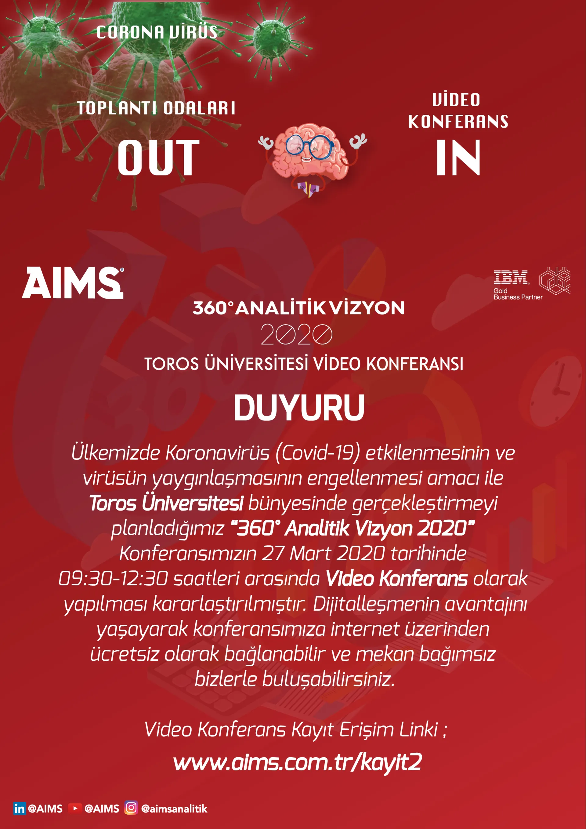 Aıms 360° Analitik Vizyon Toros Üniversitesi Video Konferansı