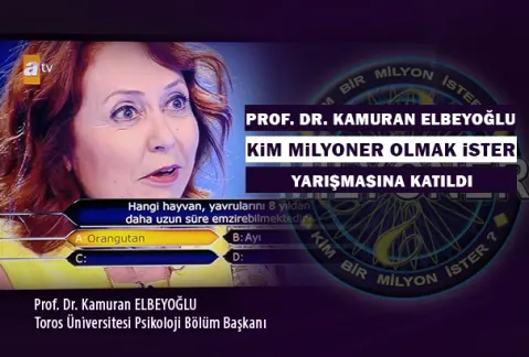 Prof. Dr. Kamuran Elbeyoğlu “kim Milyoner Olmak İster” Yarışmasına Katıldı
