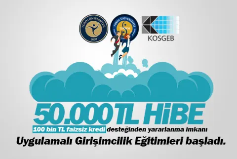 Uygulamalı Girişimcilik Eğitimleri ile 50.000 Tl Hibe  İmkanı