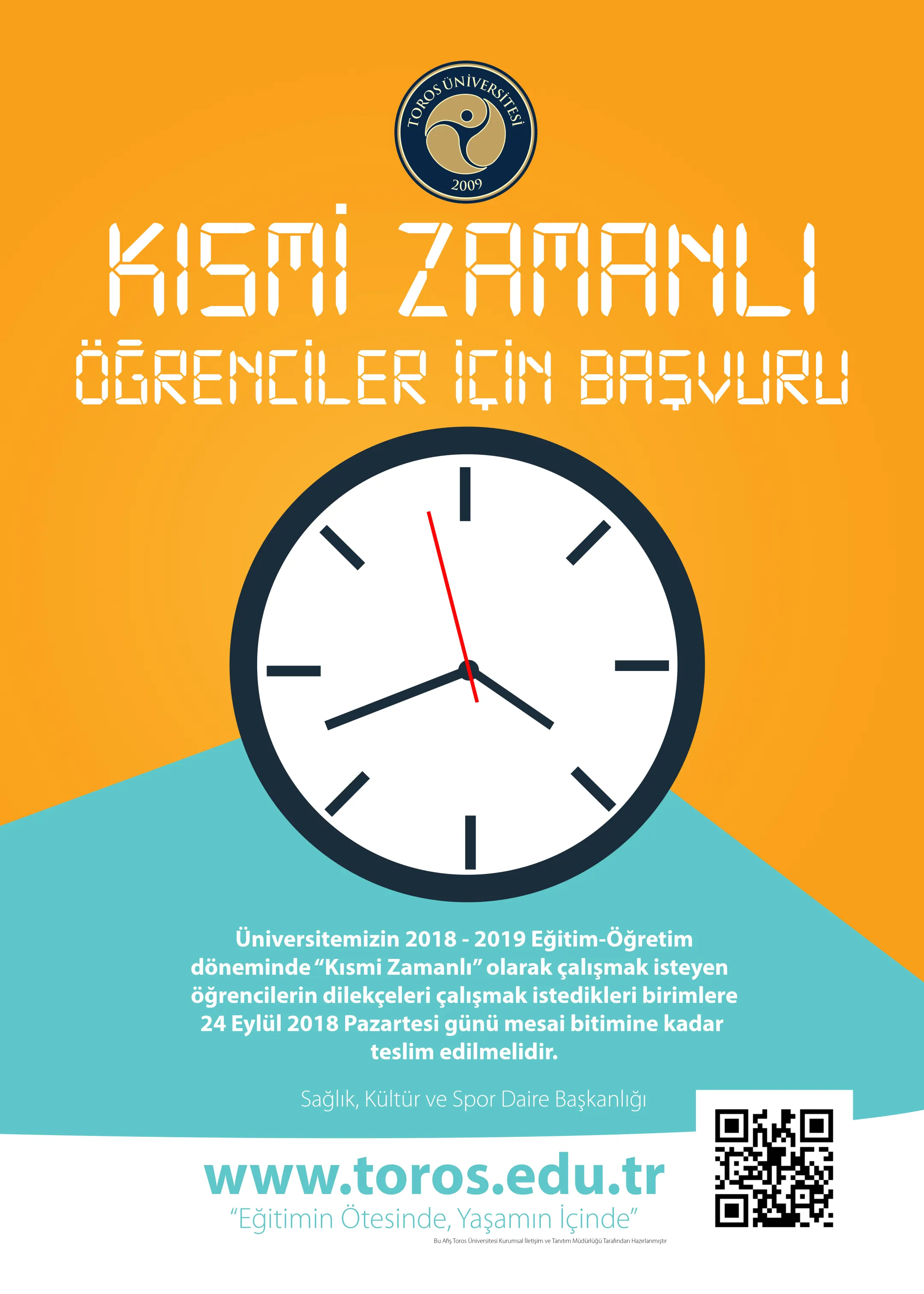 Kısmi Zamanlı Öğrenciler İçin Başvuru