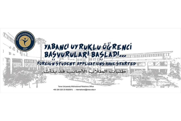 Toros Üniversitesi yabancı uyruklu öğrenci başvuruları başladı