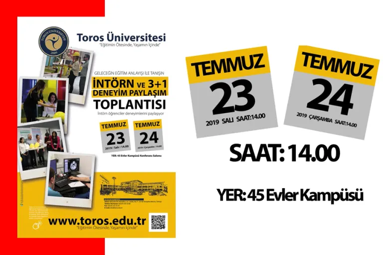 Toros Üniversitesi’nde İntörn ve 3+1 Deneyim Paylaşım Toplantısı