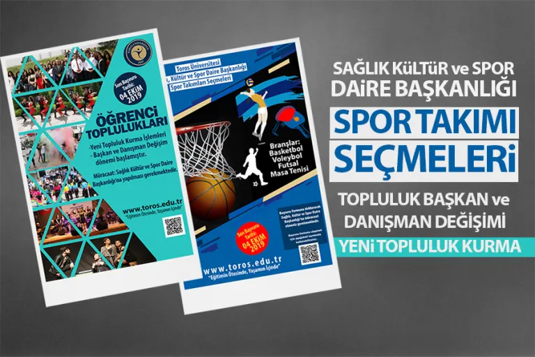 Spor Takımı Seçmeleri ve Öğrenci Toplulukları Yapılanması