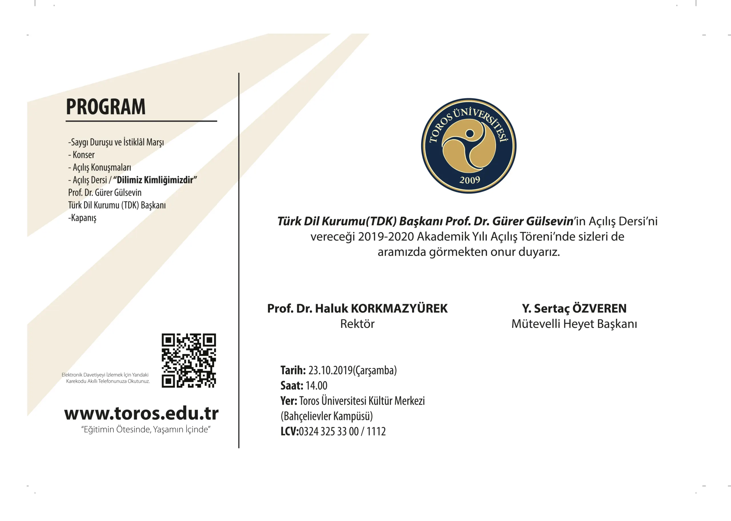 20192020 Akademik Yıl Açılış Töreni 20192020 Akademik Yıl Açılış Töreni