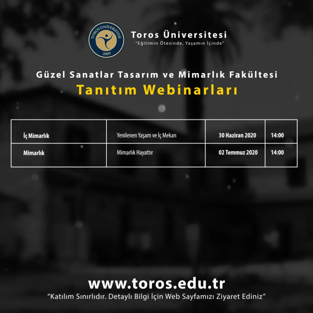 Güzel Sanatlar, Tasarım ve Mimarlık Fakültesi’nden Webınar Tanıtımları