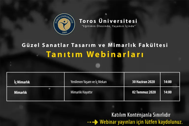 Güzel Sanatlar, Tasarım ve Mimarlık Fakültesi’nden Webınar Tanıtımları