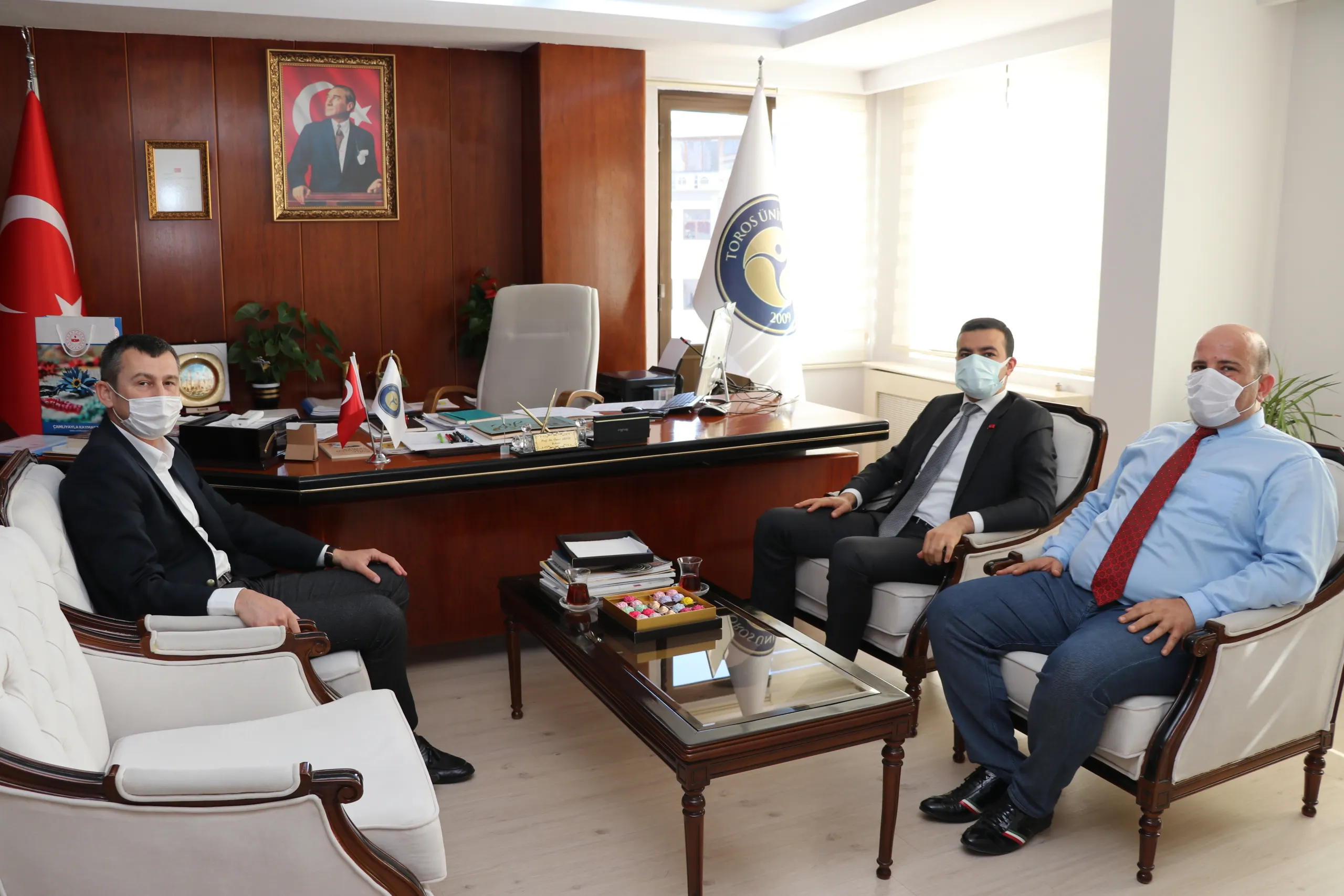 Çamlıyayla Kaymakamı’ndan Rektör Prof. Dr. Arıöz’e Ziyaret