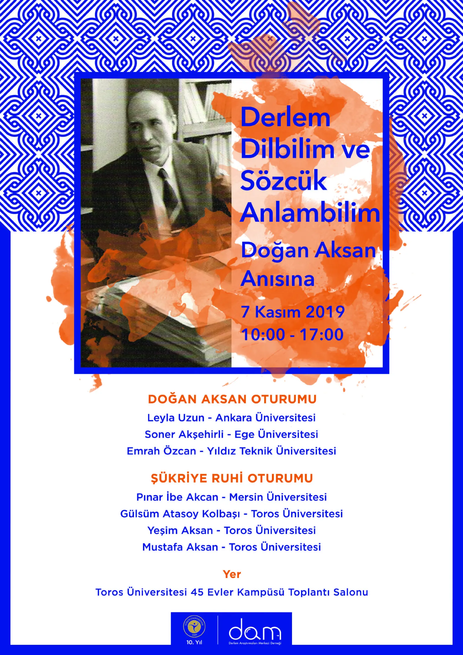 Doğan AKSAN anısına  Derlem Dilbilim ve Sözcük Anlambilim   Çalıştayı