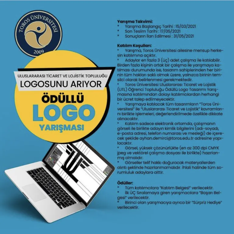 Uluslararası Ticaret ve Lojistik (UTL) Öğrenci Topluluğu Ödüllü Logo Tasarımı Yarışması