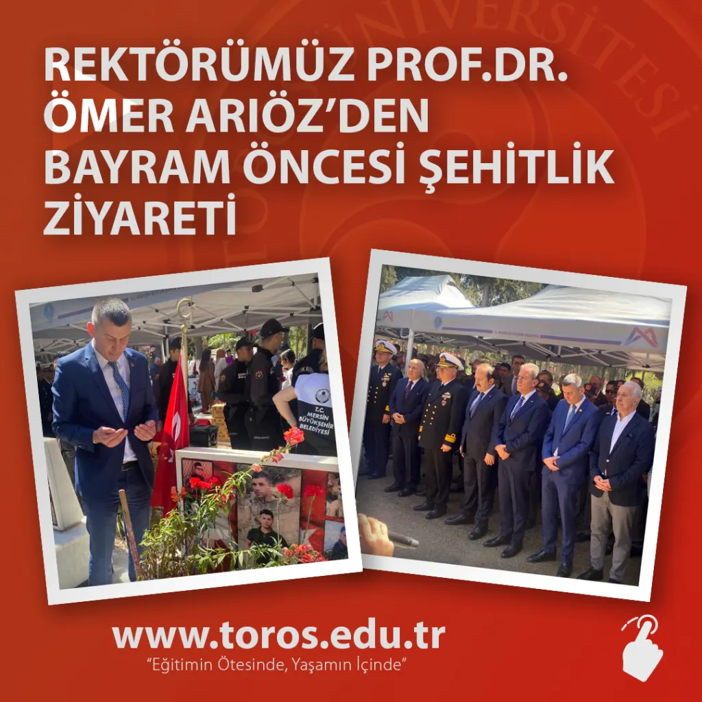 Rektörümüz Prof.dr. Ömer Arıöz’den Bayram Öncesi Şehitlik Ziyareti