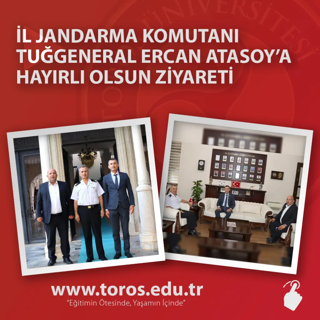 İl Jandarma Komutanı Tuğgeneral Ercan Atasoy’a Hayırlı Olsun Ziyareti