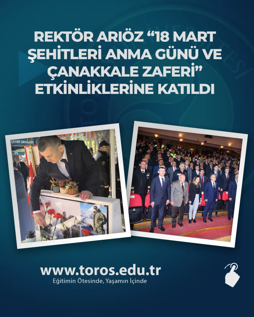Rektör Arıöz 18 Mart Şehitleri Anma Günü ve Çanakkale Zaferi Etkinliklerine Katıldı