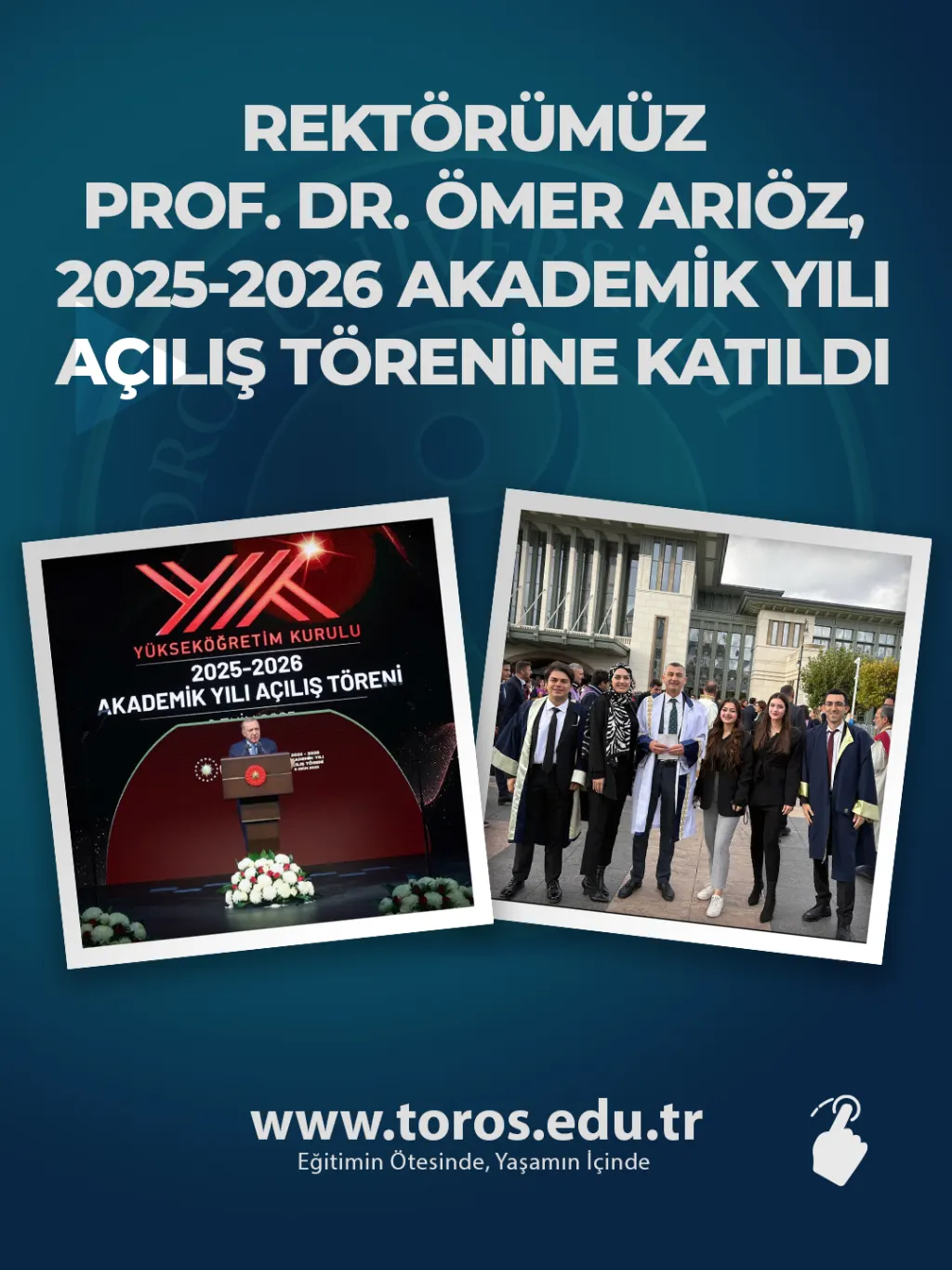 Rektörümüz Prof. Dr. Ömer Arıöz, 2025-2026 Akademik Yılı Açılış Törenine Katıldı
