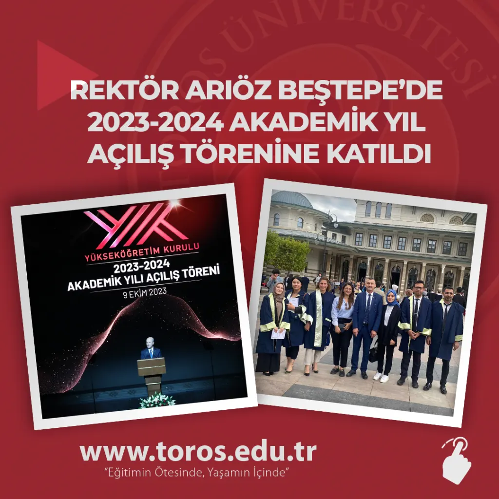 Rector Ariöz Attended The Opening Ceremony Of The 2023-2024 Academic Year In Beştepe