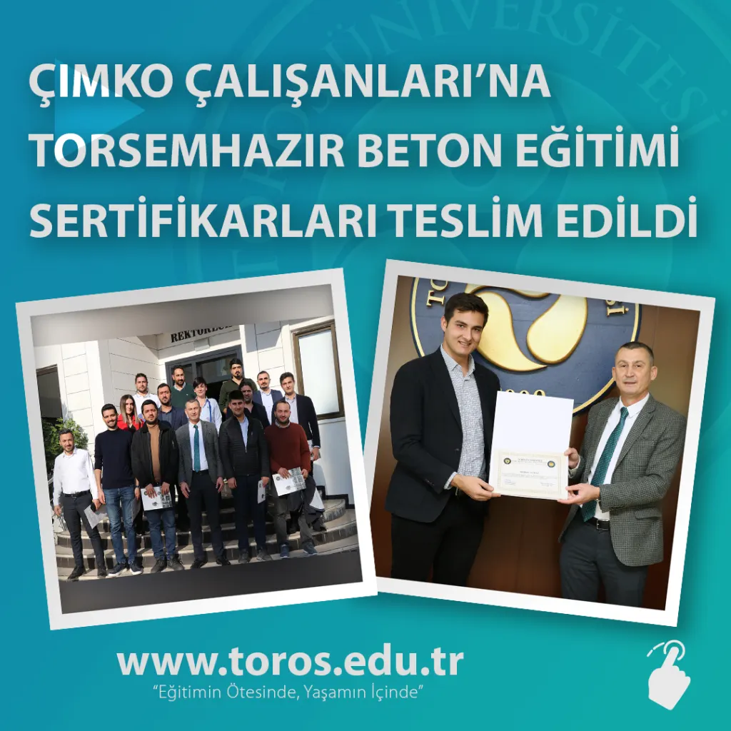 Çımko Çalışanları’na TORSEM Hazır Beton Eğitimi Sertifikarları Teslim Edildi