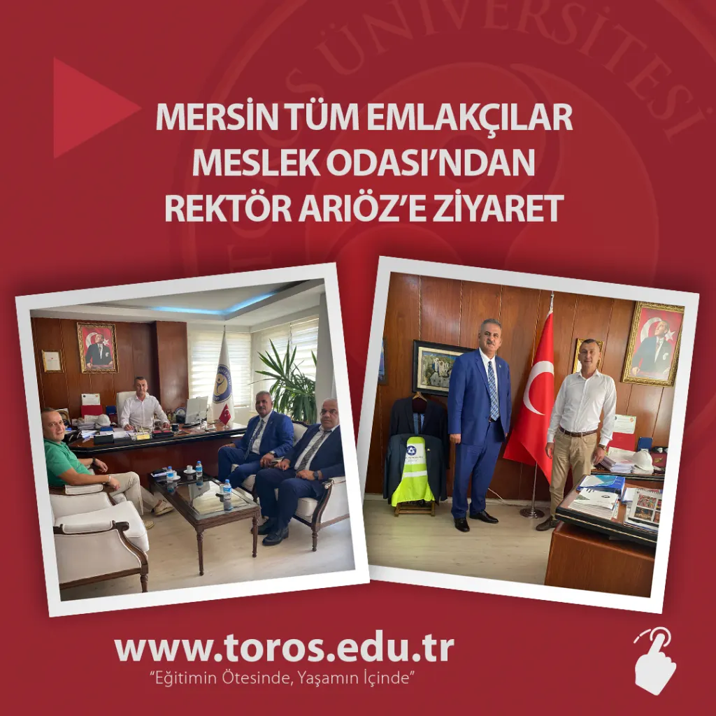 Visit To Rector Ariöz From Mersin All Real Estate Agents Professional Chamber