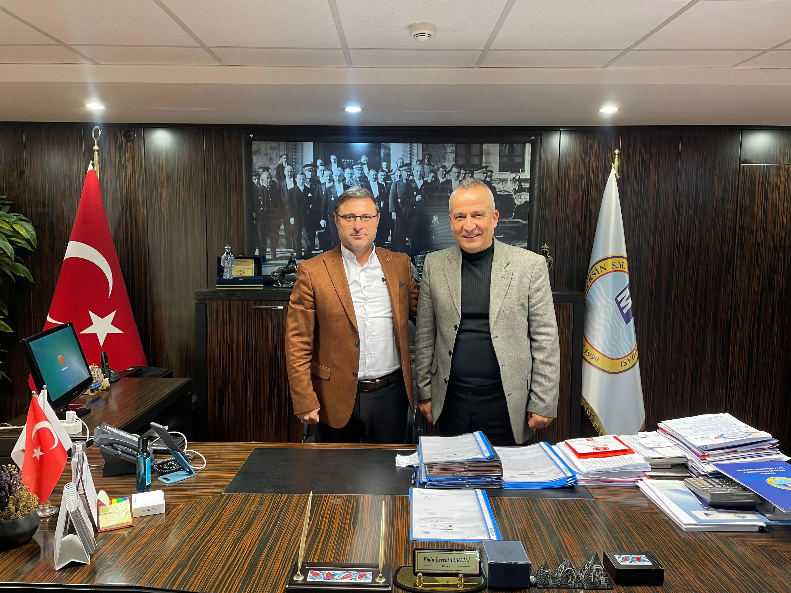 Lisansüstü Eğitim Enstitüsü Müdürü Vekili Doç. Dr. Metin Ocak'tan Mersin Serbest Muhasebeci Mali Müşavirler Odası Başkanı Emin Levent Türkili'ni Ziyaret