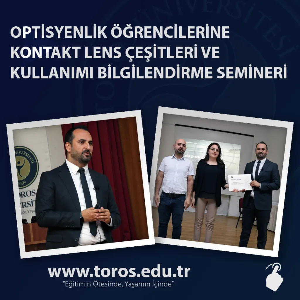 Optisyenlik Öğrencilerine Kontakt Lens Çeşitleri ve Kullanımı Bilgilendirme Semineri