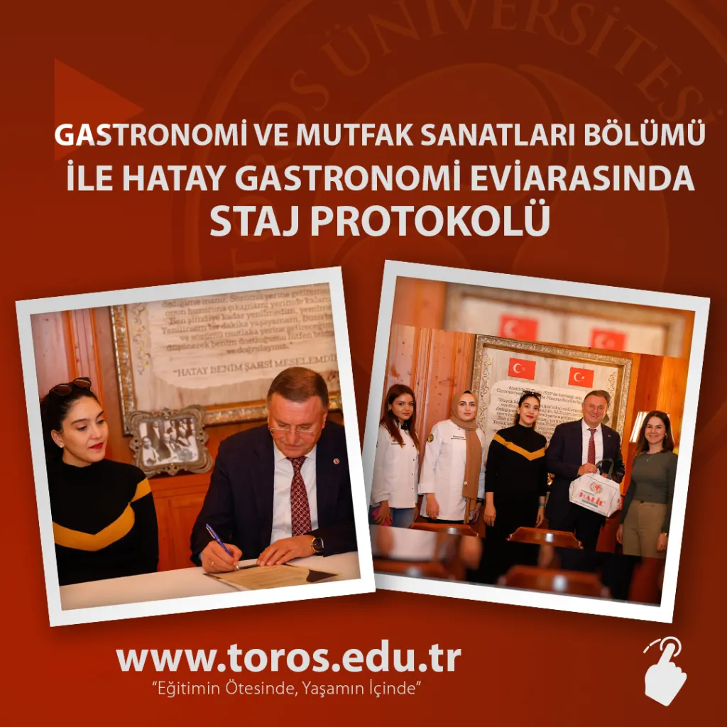 Gastronomi ve Mutfak Sanatları Bölümü ile Hatay Gastronomi Evi Arasında Staj Protokolü