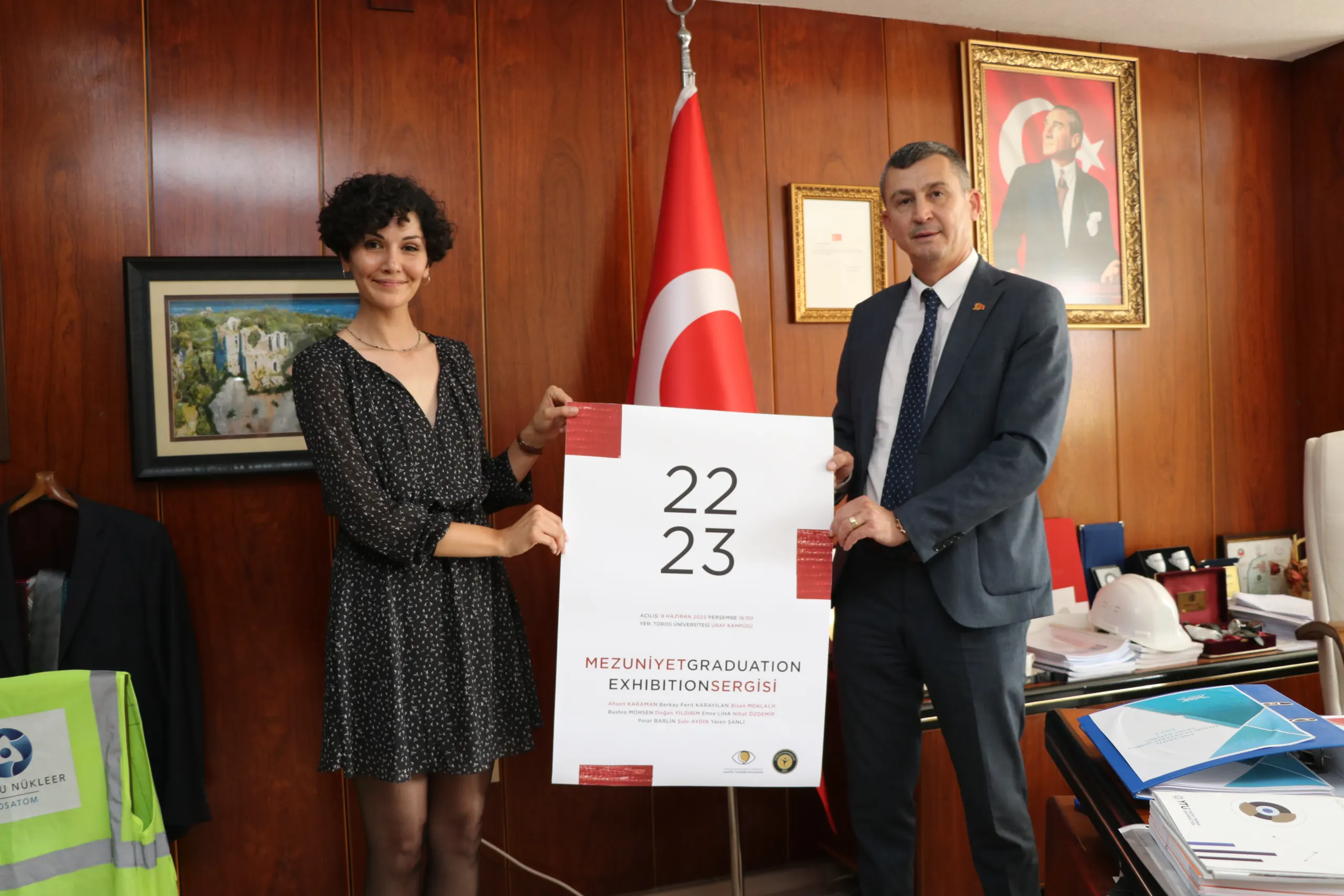 Meslek Yüksekokulundan Rektör Arıöz'e Grafik Tasarım Programı Mezuniyet Sergisi Daveti