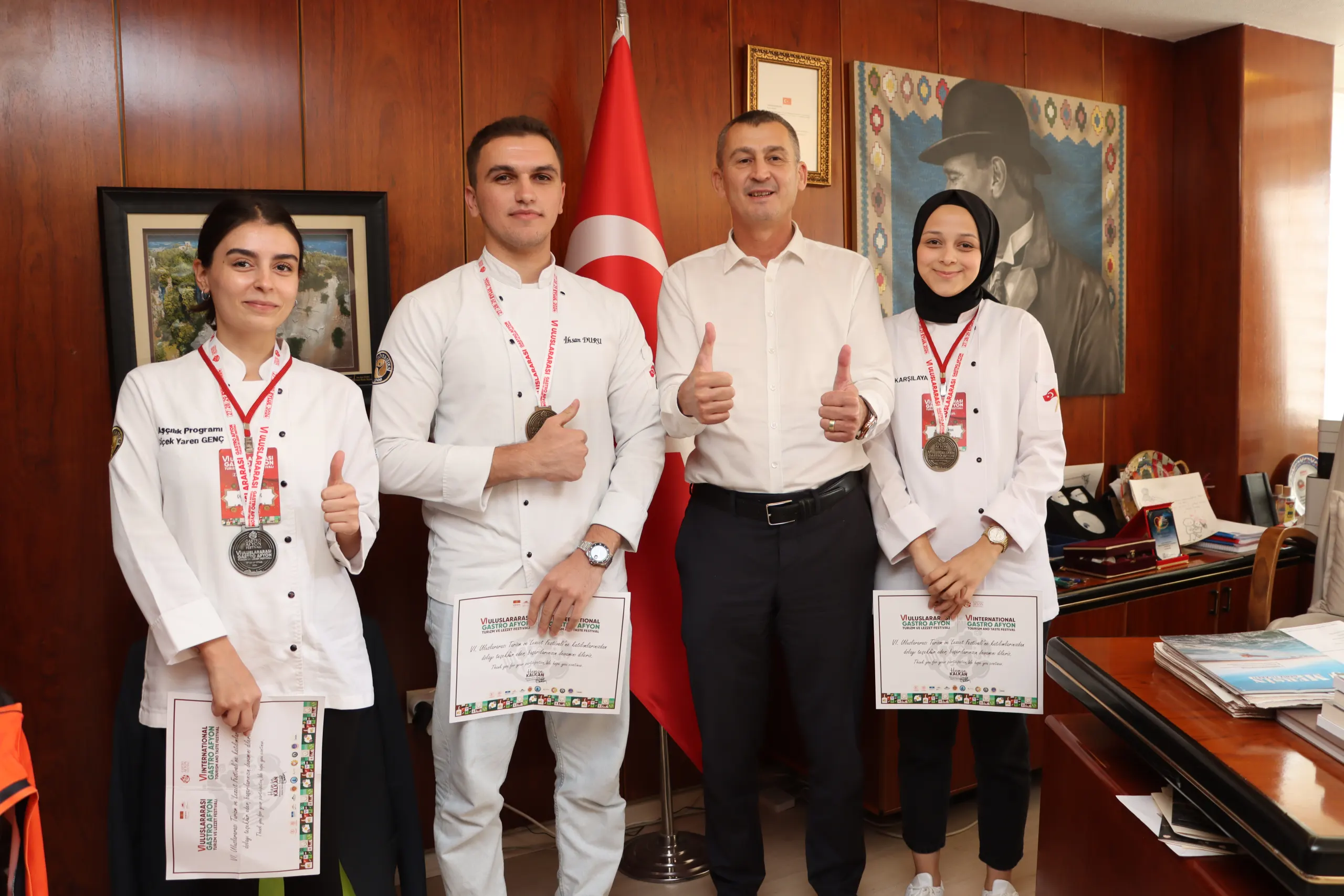 Toros University's Champion Chefs Visited Rector Prof. Dr. ömer Ariöz