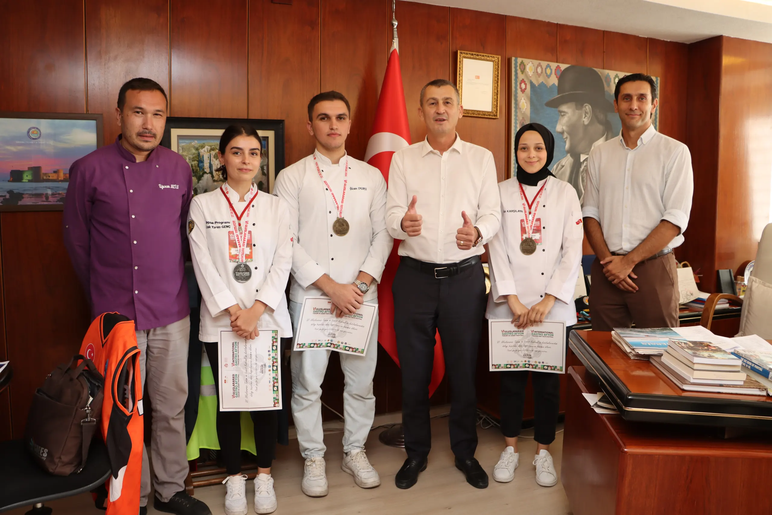 Toros University's Champion Chefs Visited Rector Prof. Dr. ömer Ariöz