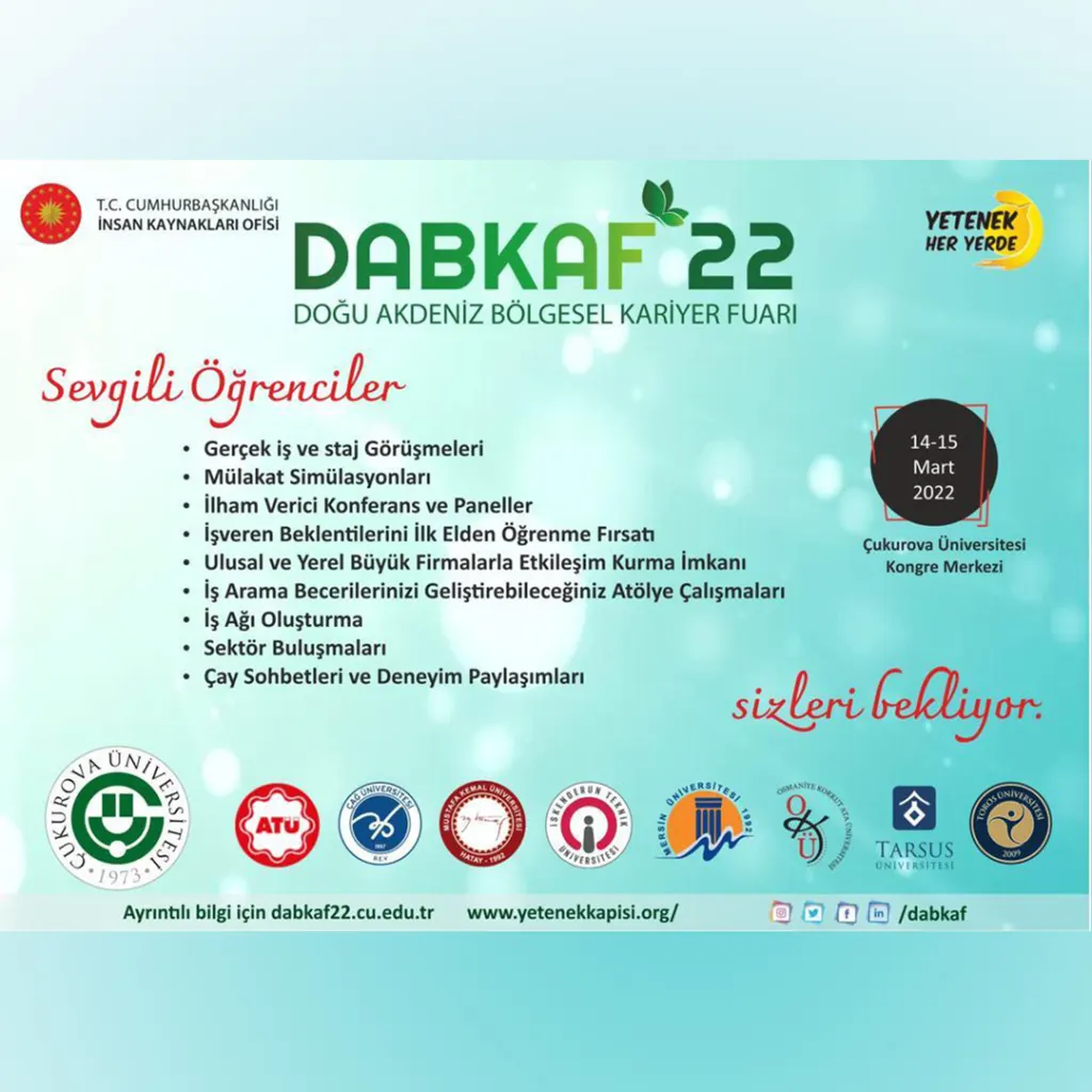 Doğu Akdeniz Bölgesel Kariyer Fuarı'na katılmak ister misiniz?
