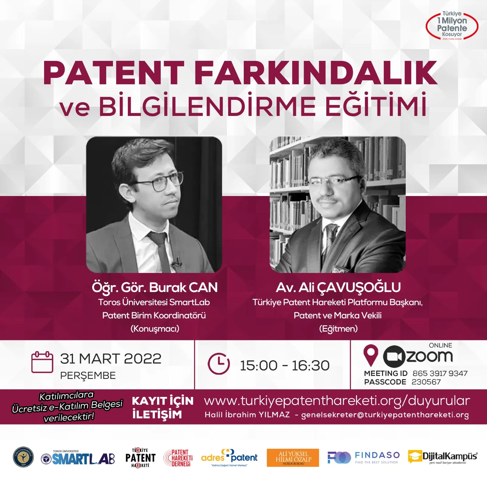 Smartlab İleri Teknolojileri Uygulama Merkezi'nden Patent Farkındalık ve Bilgilendirme Eğitimi