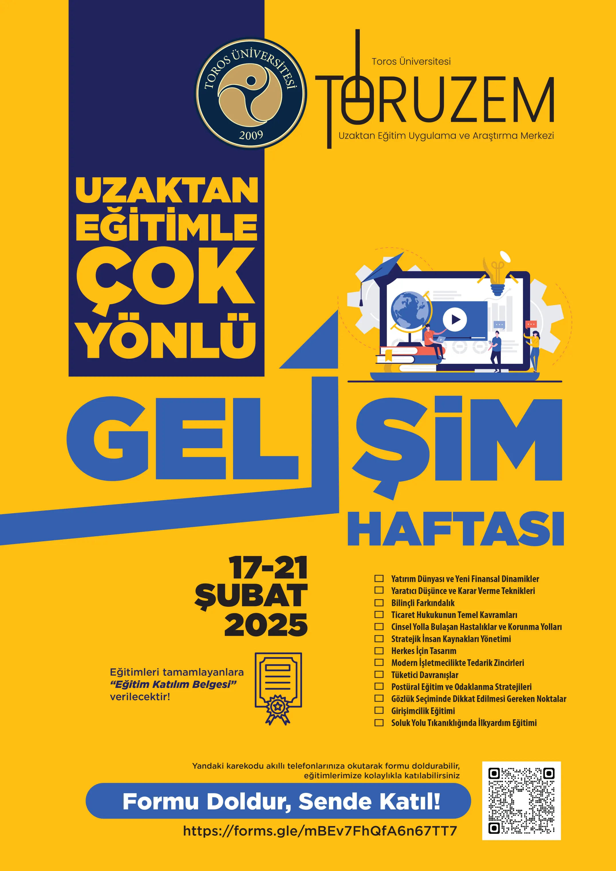 Uzaktan Eğitimle Çok Yönlü Gelişim Haftası