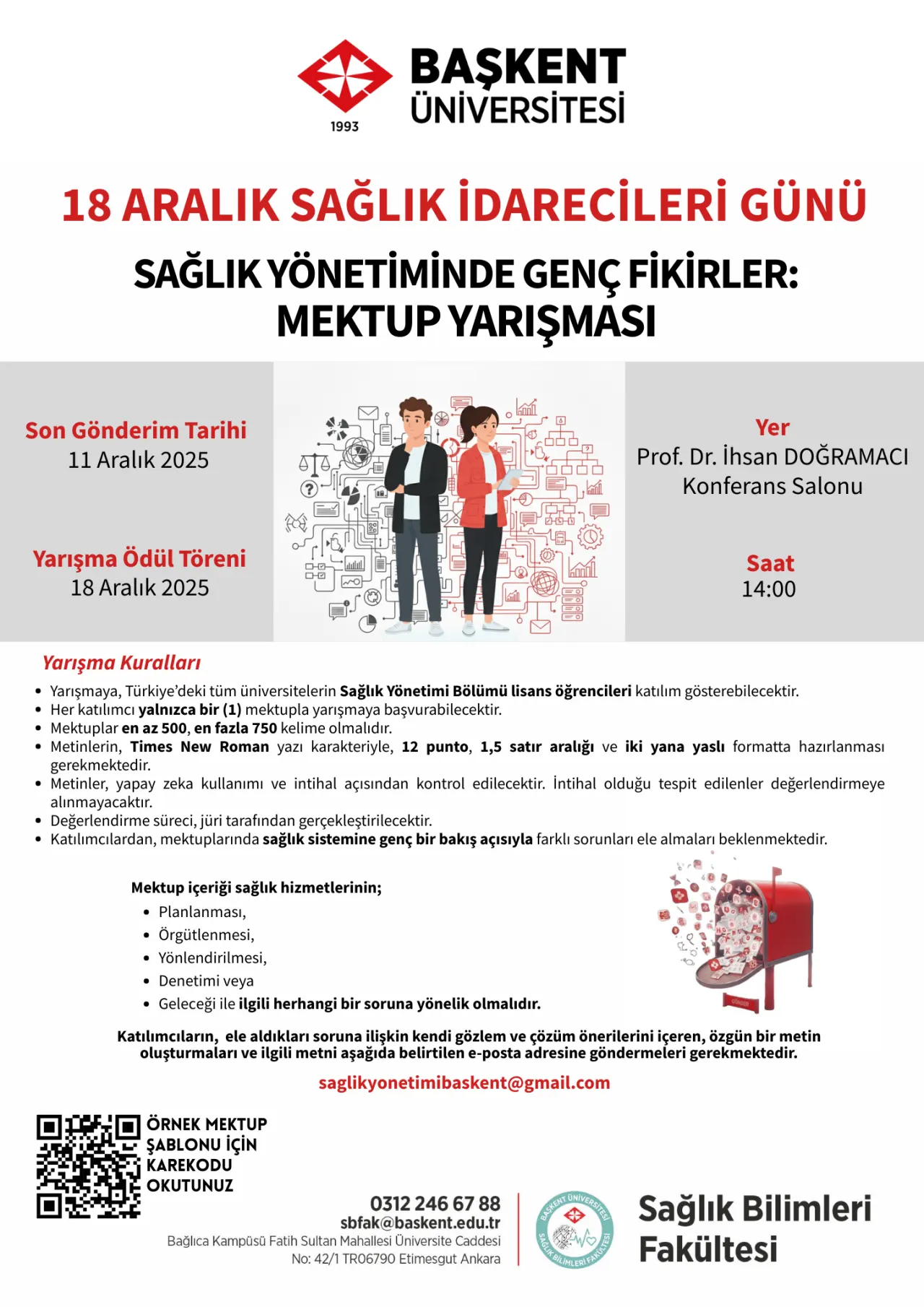 BAŞKENT ÜNİVERSİTESİ - Sağlık Yönetiminde Genç Fikirler Mektup Yarışması