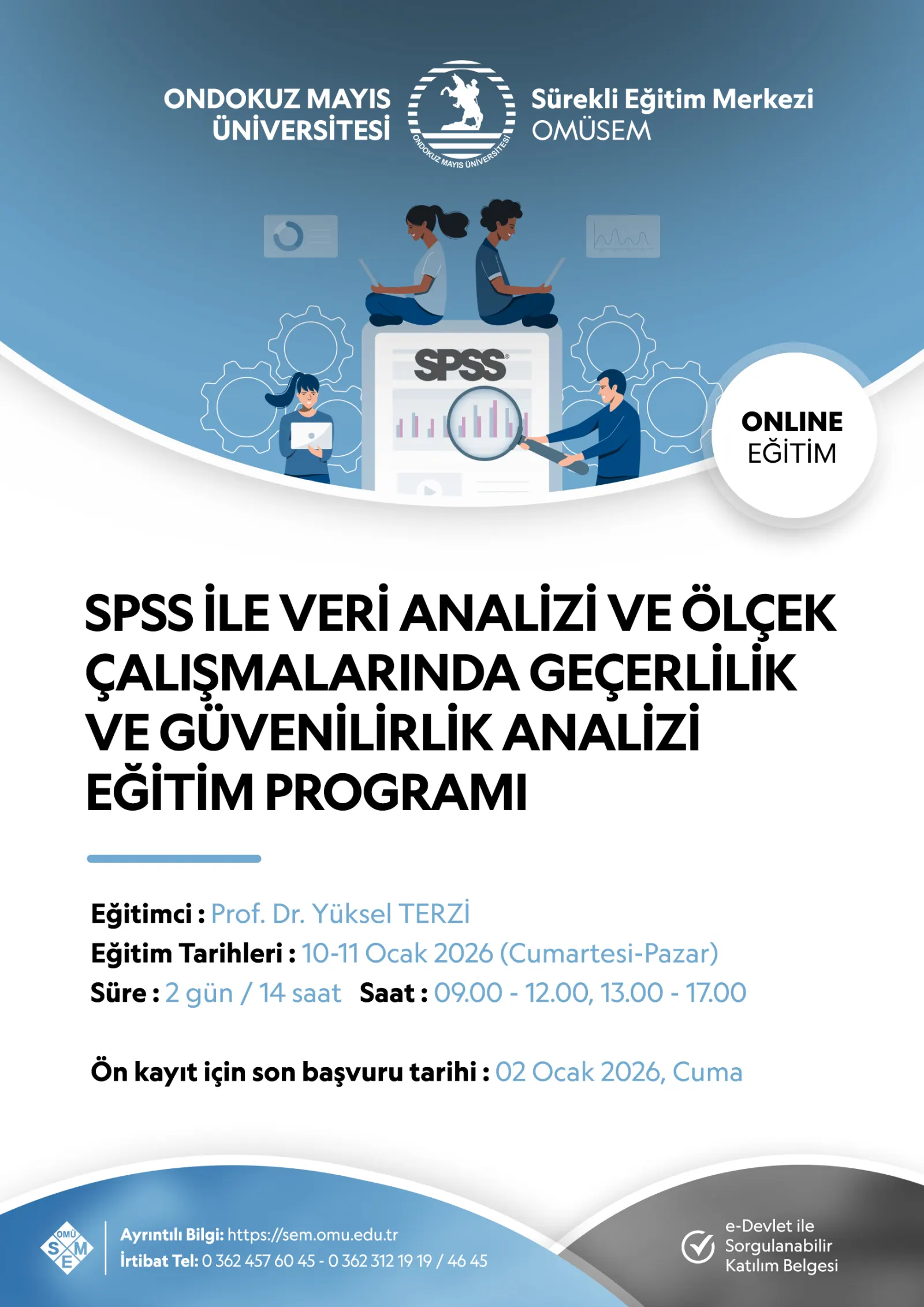 ONDOKUZ MAYIS ÜNİVERSİTESİ - OMÜSEM Eğitimleri