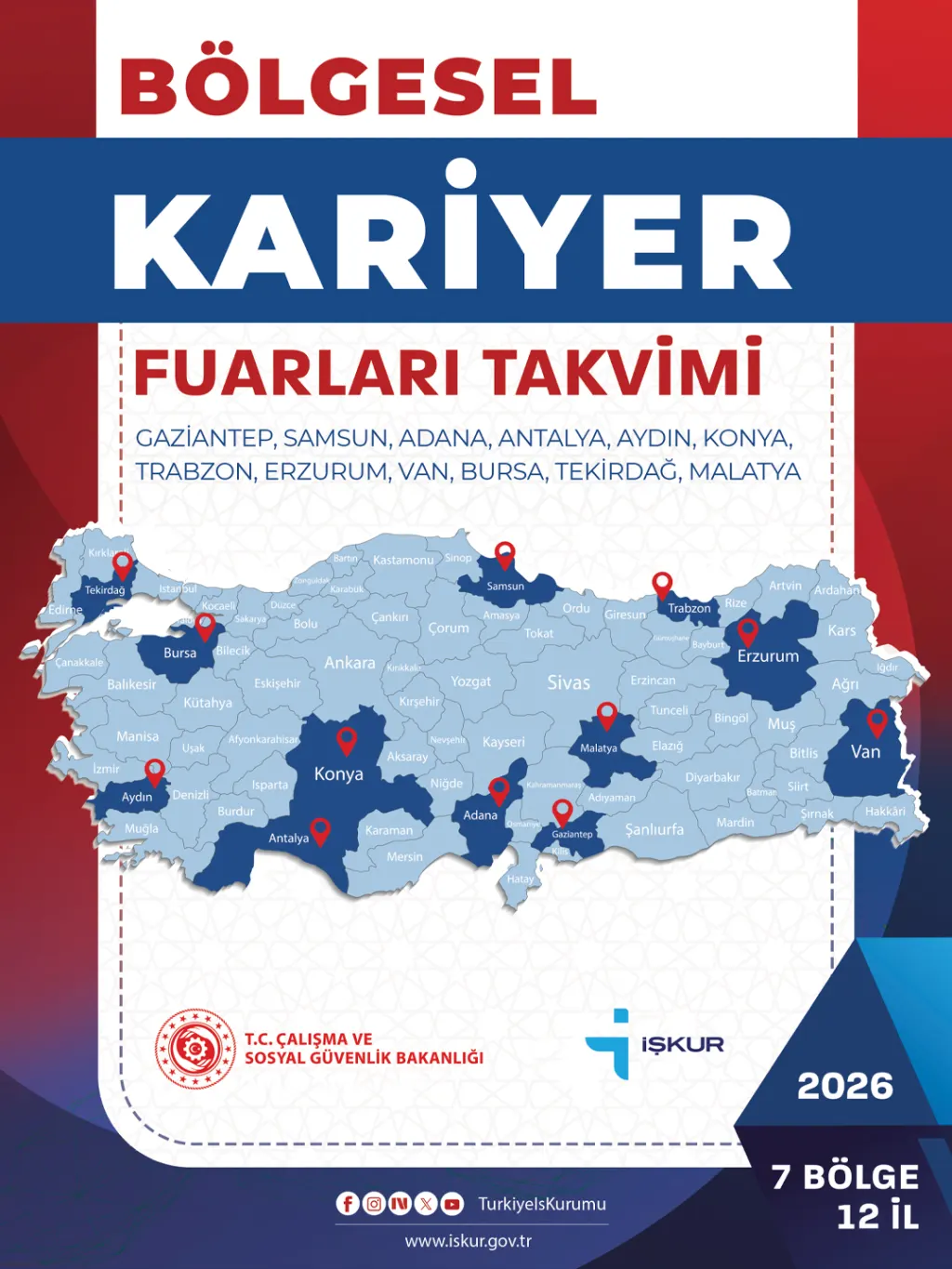 YÜKSEKÖGRETIM KURULU BASKANLIGI - 2026 Yılı Bölgesel Kariyer Fuarları Hakkında