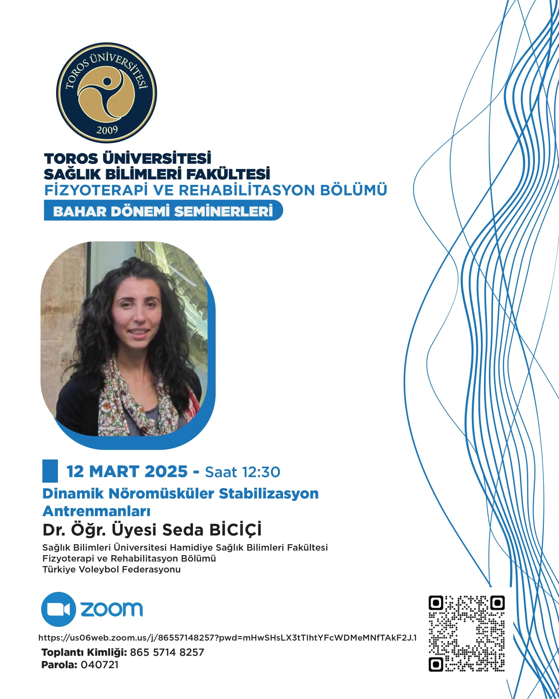 Fizyoterapi ve Rehabilitasyon Bölümü Bahar Dönemi Seminerleri