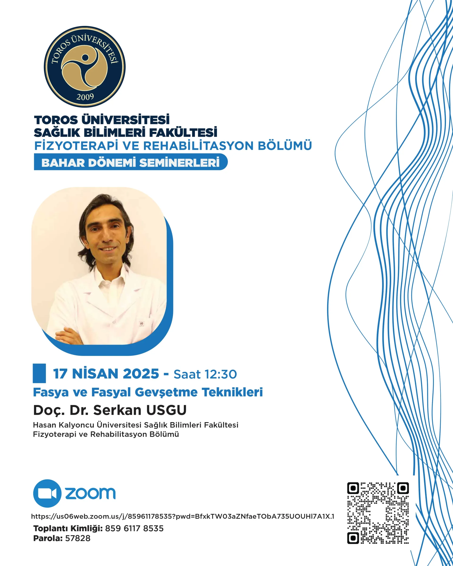 Fizyoterapi ve Rehabilitasyon Bölümü Bahar Dönemi Seminerleri