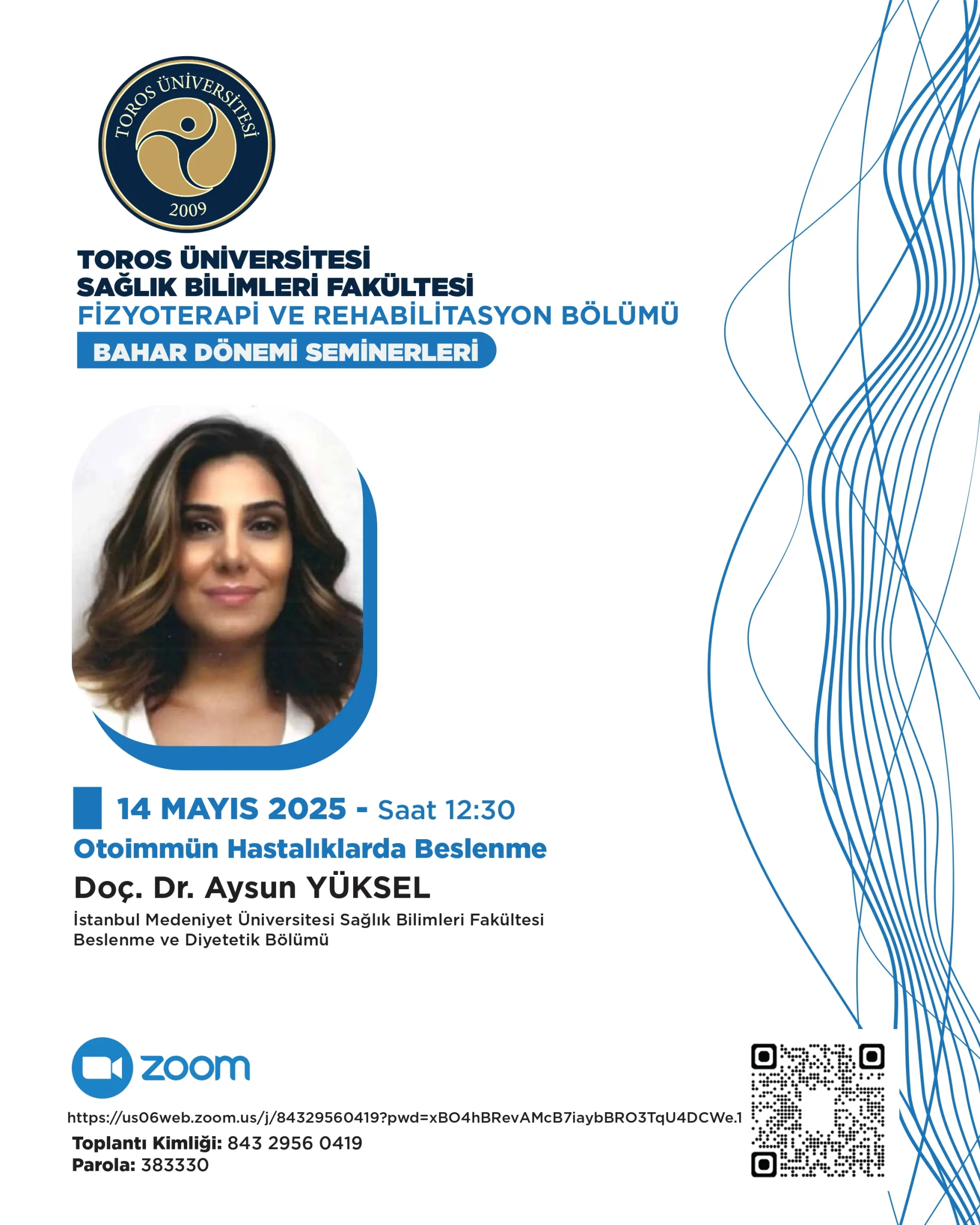 Fizyoterapi ve Rehabilitasyon Bölümü Bahar Dönemi Seminerleri