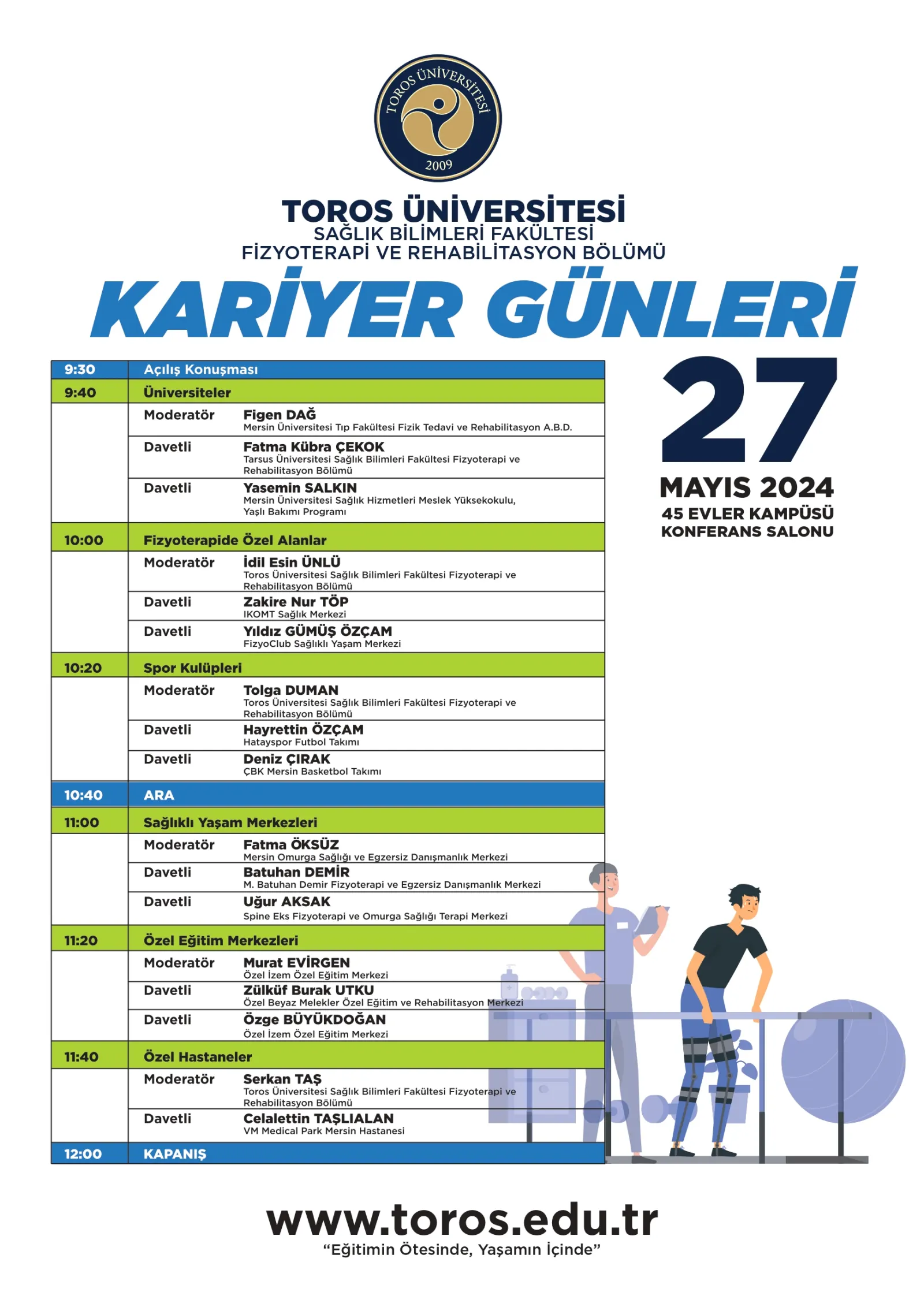 Fizyoterapi ve Rehabilitasyon Bölümü Kariyer Günleri 2024 Etkinliği